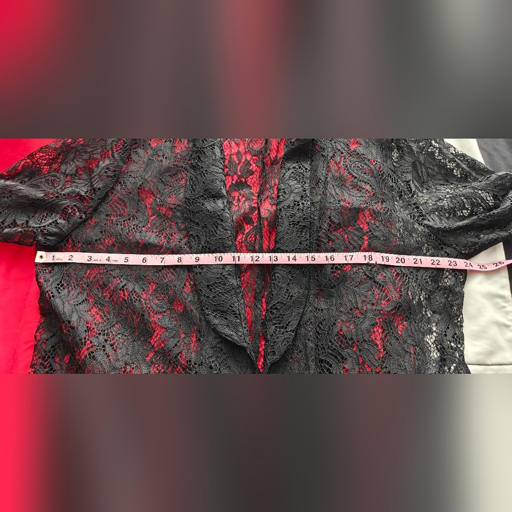 Black Lace Cardigan, Size 4XL - Picture 3 of 6